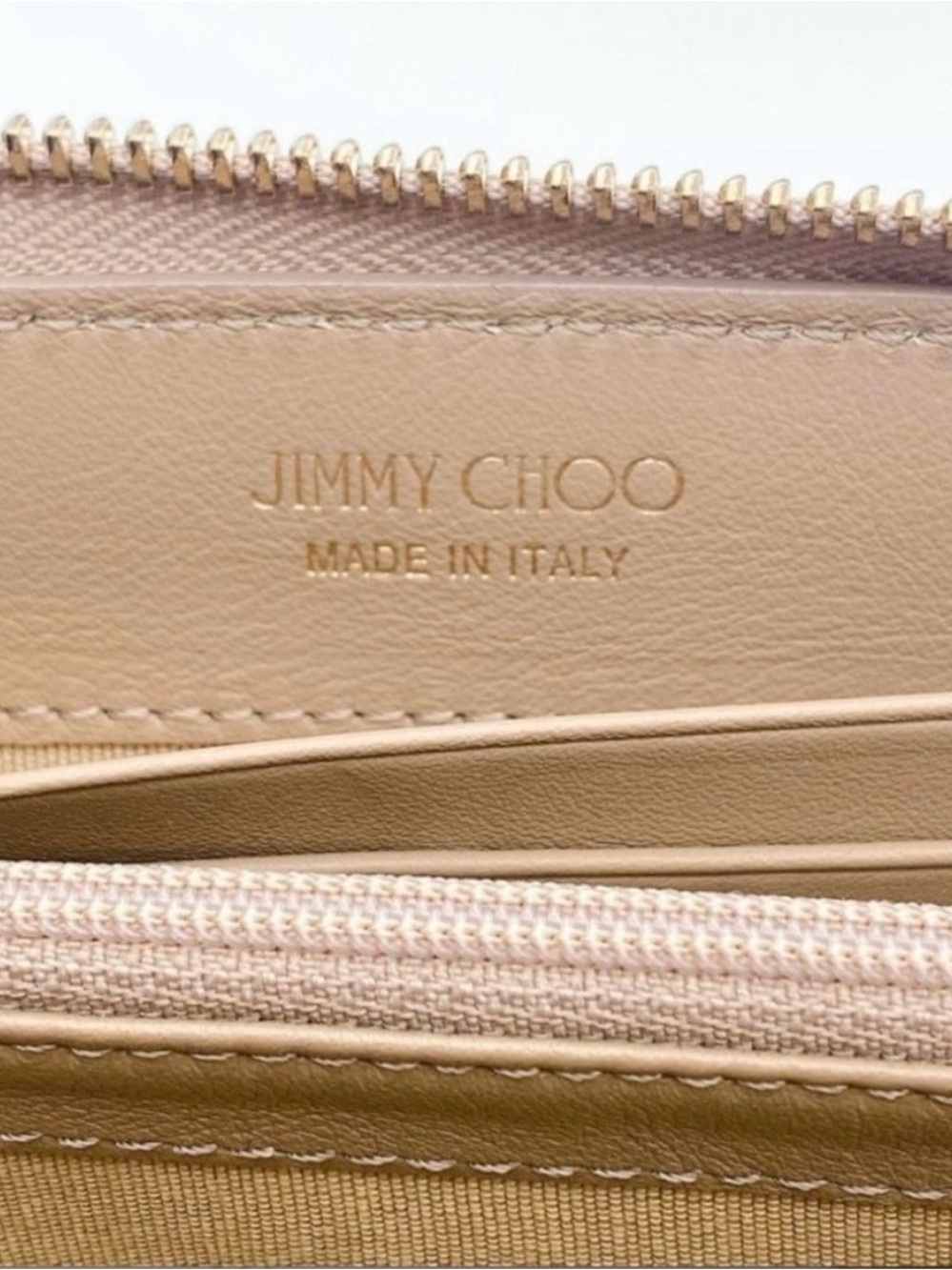 JIMMY CHOO Metallic Gold Star-Studded Crystal Zip-Around Wallet - Picture 6 of 14